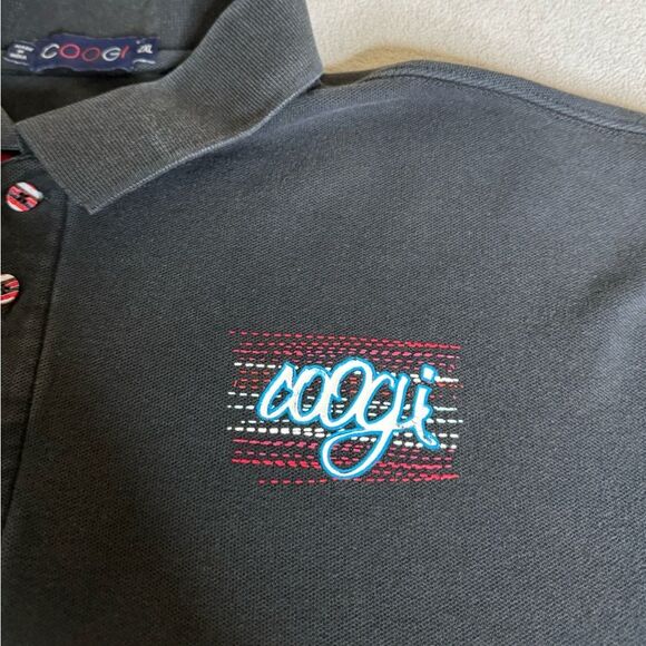 Vintage COOGI Mens Embroidered  Black Multicolored Polo shirt Size 2XL - Picture 10 of 16